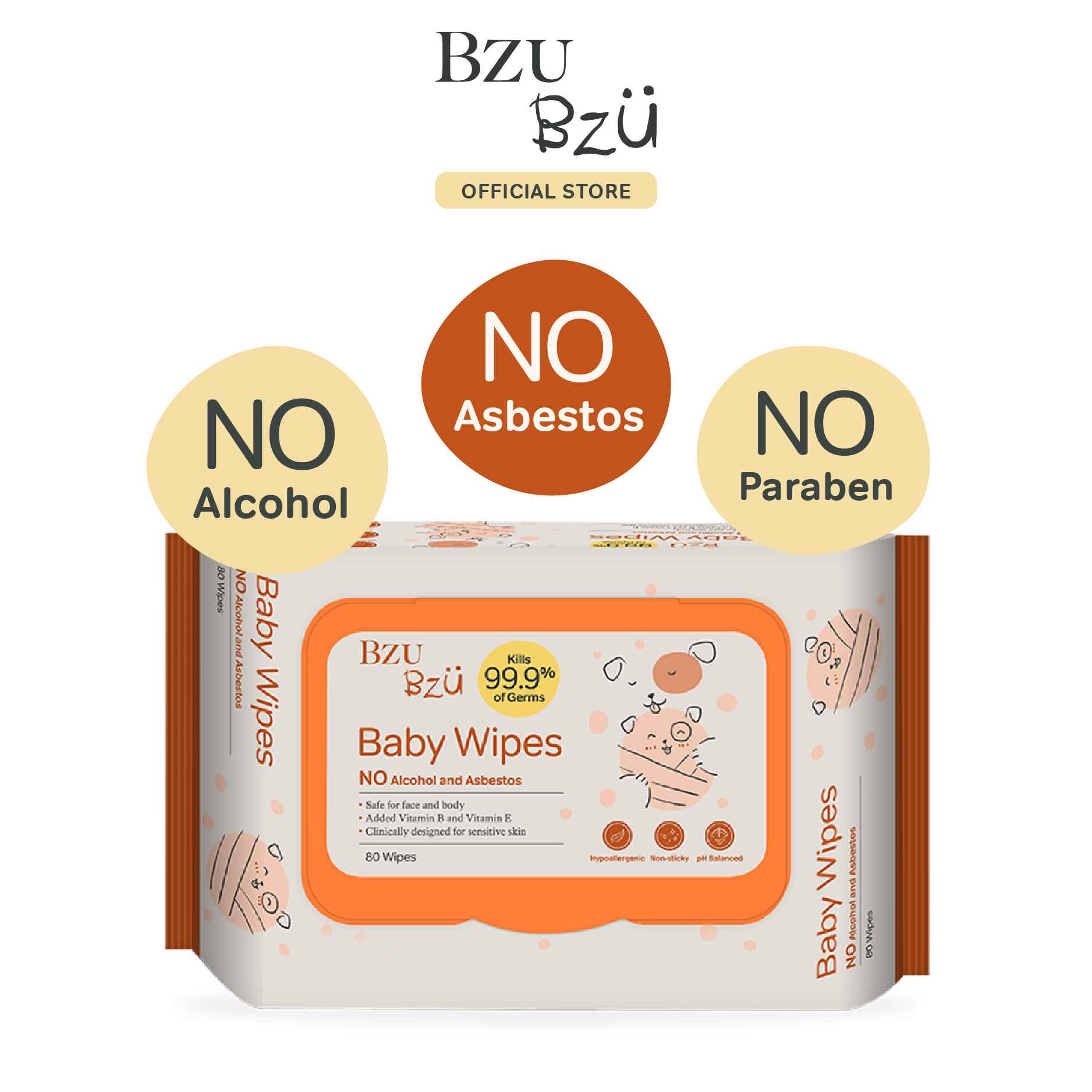 (Bundle Of 4) Bzu Bzu Baby Wipes 80s