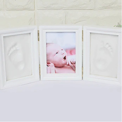 Lucky Baby Newborn Baby & Pet Photo Frame With Clay Mould Hand - 2 Clay + 1 Photo
