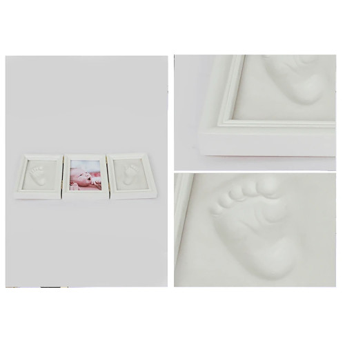 Lucky Baby Newborn Baby & Pet Photo Frame With Clay Mould Hand - 2 Clay + 1 Photo