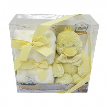 Lucky Baby Swaddling Blanket W/Stuffed Plush Toy