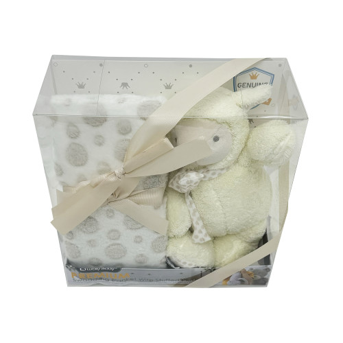 Lucky Baby Swaddling Blanket W/Stuffed Plush Toy