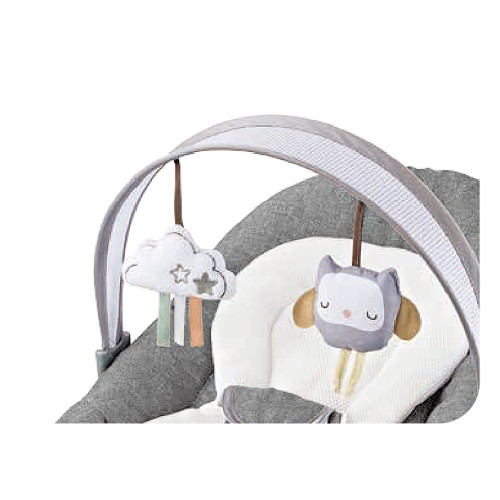 Lucky Baby Infant To Toddler Portable Rocker - Grey