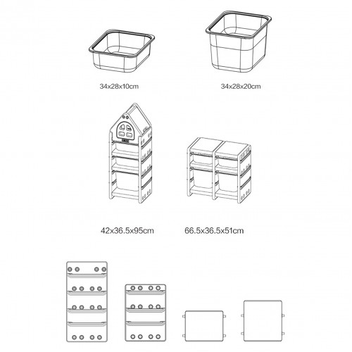 Lucky Baby Children's Storage Rack