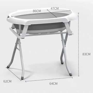 Lucky Baby Collato Collapsible Bath Tub W/Stand + Bath Support