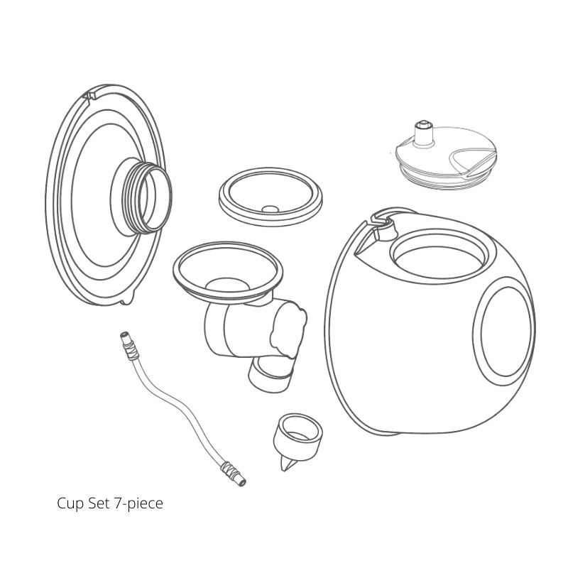 Baby Express Silicone Handsfree Cup Set 24mm