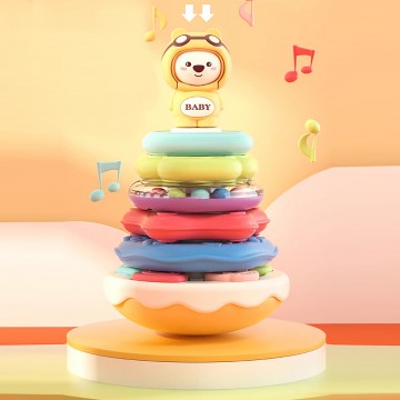 Lucky Baby Montessori Educative Learning Toys Puzzle Stacking Musical Tower