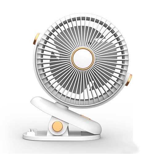 Lucky Baby Mini 360° Portable Clip On Fan W/Light (Rechargeable) - White
