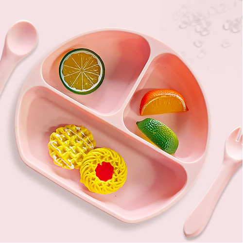 Lucky Baby Silic 8pcs Weaning Set - Beige