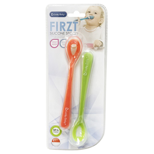 Lucky Baby Firzt Baby Silicone Weaning Spoons