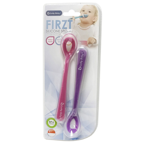 Lucky Baby Firzt Baby Silicone Weaning Spoons