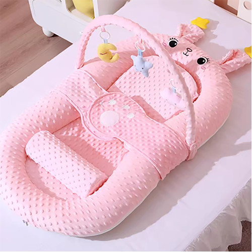 Lucky Baby Portable Bed With Toy Bar