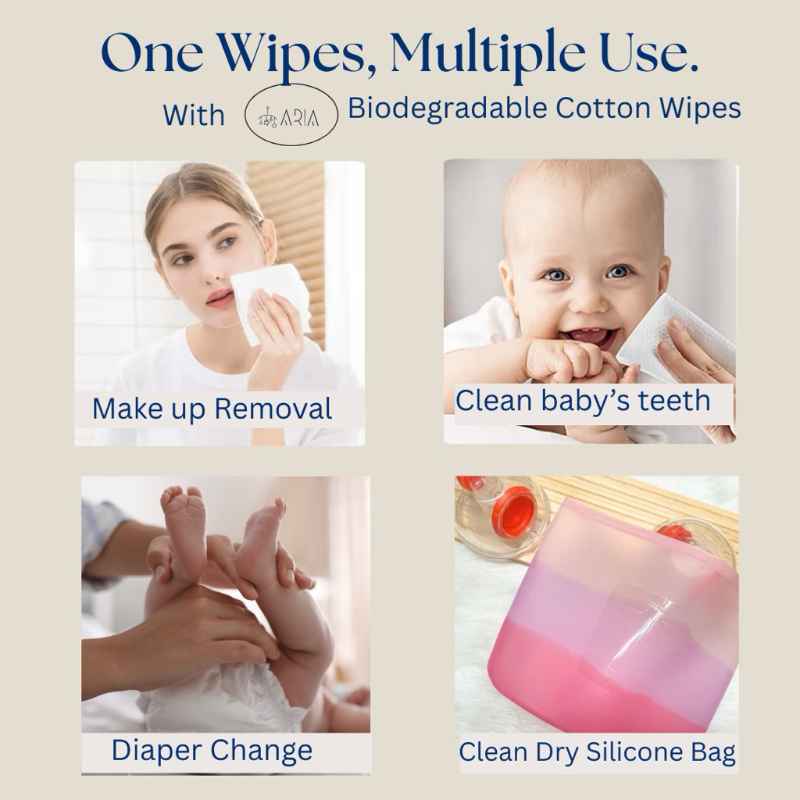 Aria Dry Cotton Wipes