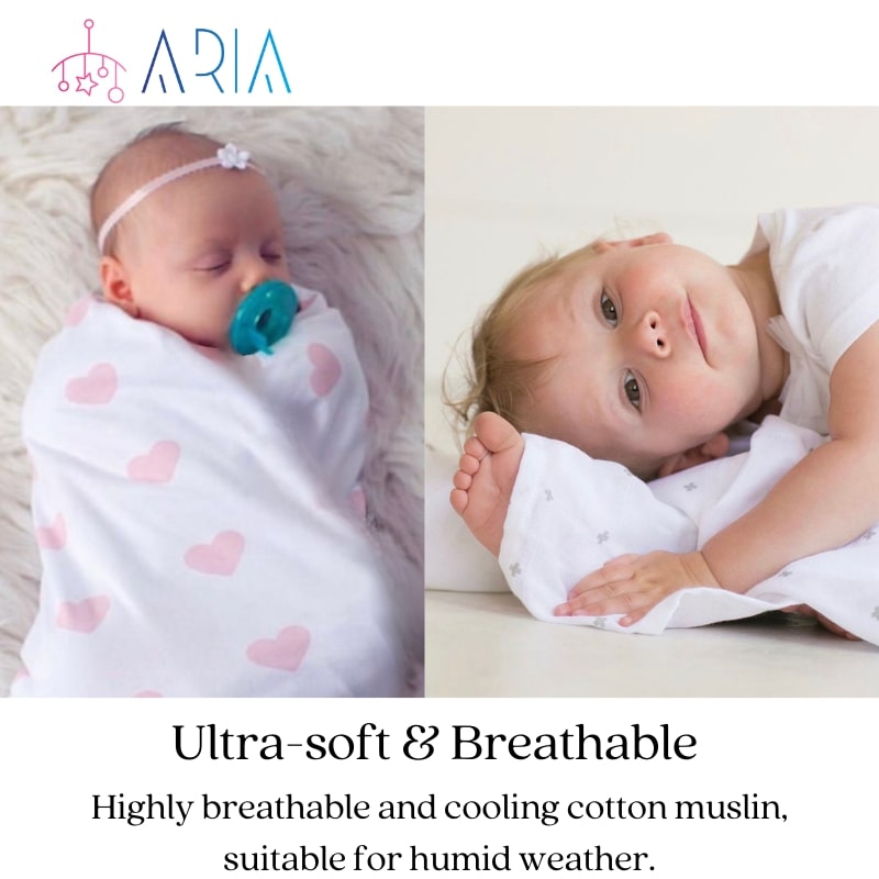 Aria Organic Muslin Swaddle