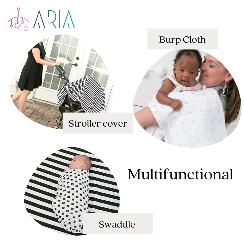 Aria Organic Muslin Swaddle