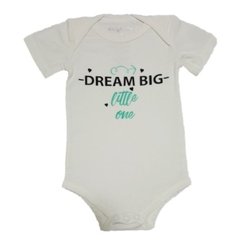 Bebe Bamboo Cute Saying Onesie (Dream Big Little One)