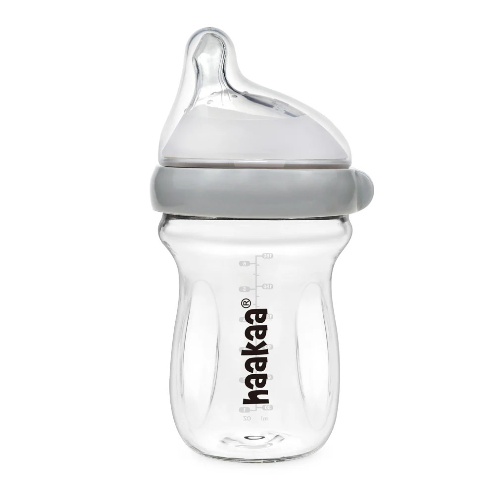 (Bottle Trade-In - 50% OFF) Haakaa Gen. 3 Glass Baby Bottle - Grey