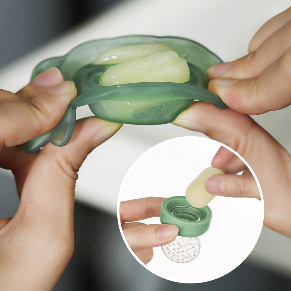 Haakaa Freeze-N-Feed Mini Combo With Pea Green Tray