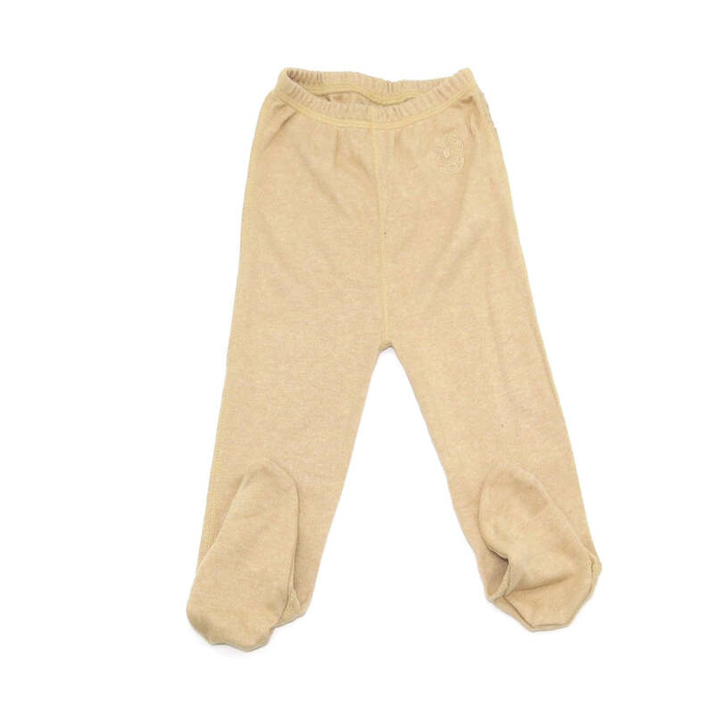 Baby Piper Organic Unisex Long Pants With Socks (1102) Brown