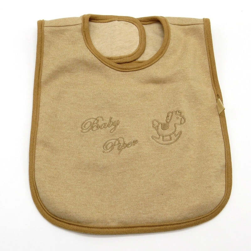 Baby Piper Bib 100% Organic Cotton Dye-Free Washable Reusable (1116)