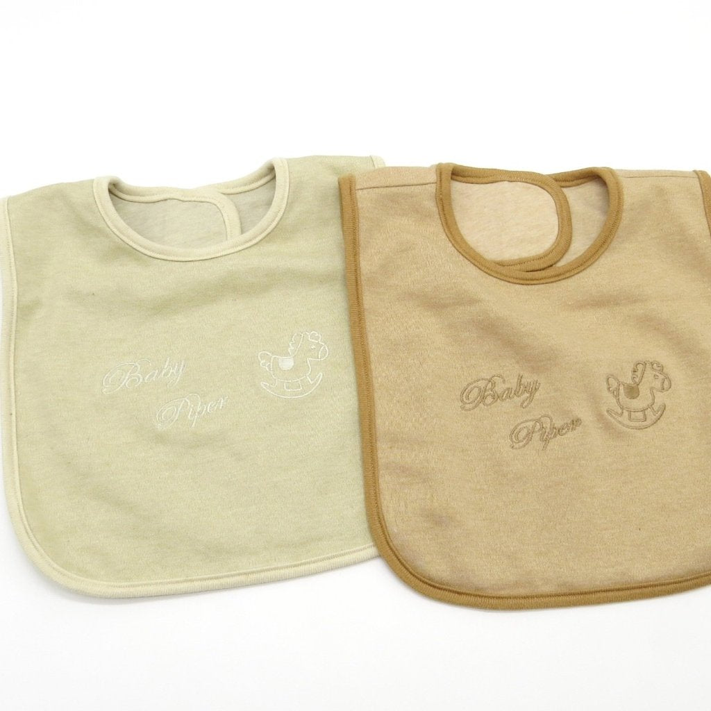 Baby Piper Bib 100% Organic Cotton Dye-Free Washable Reusable (1116)