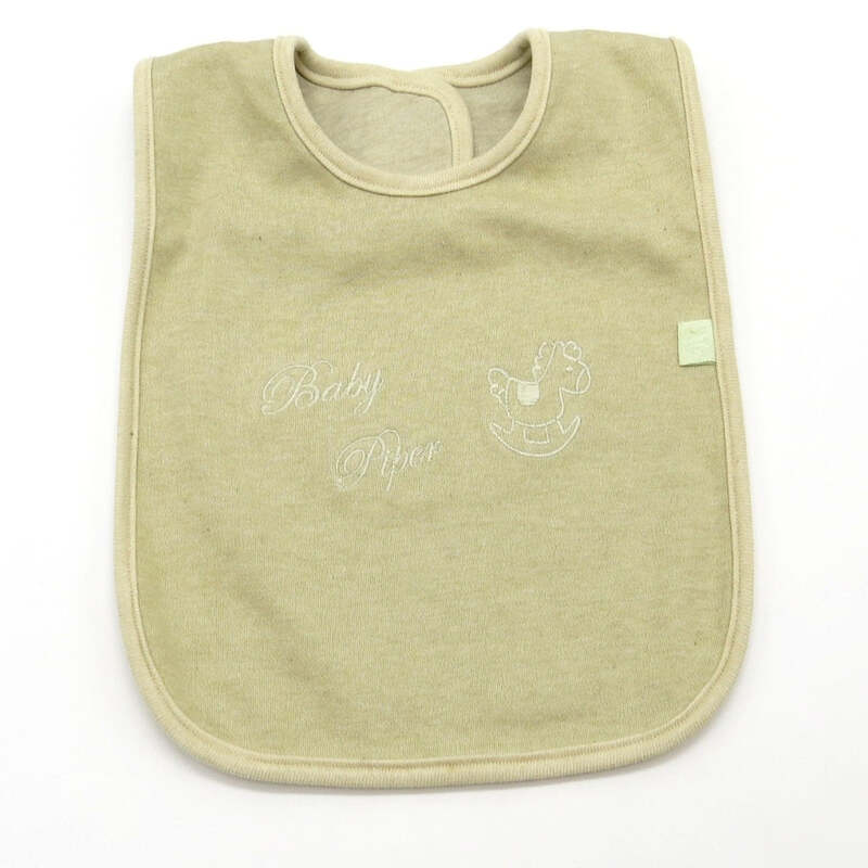 Baby Piper Bib 100% Organic Cotton Dye-Free Washable Reusable (1116)