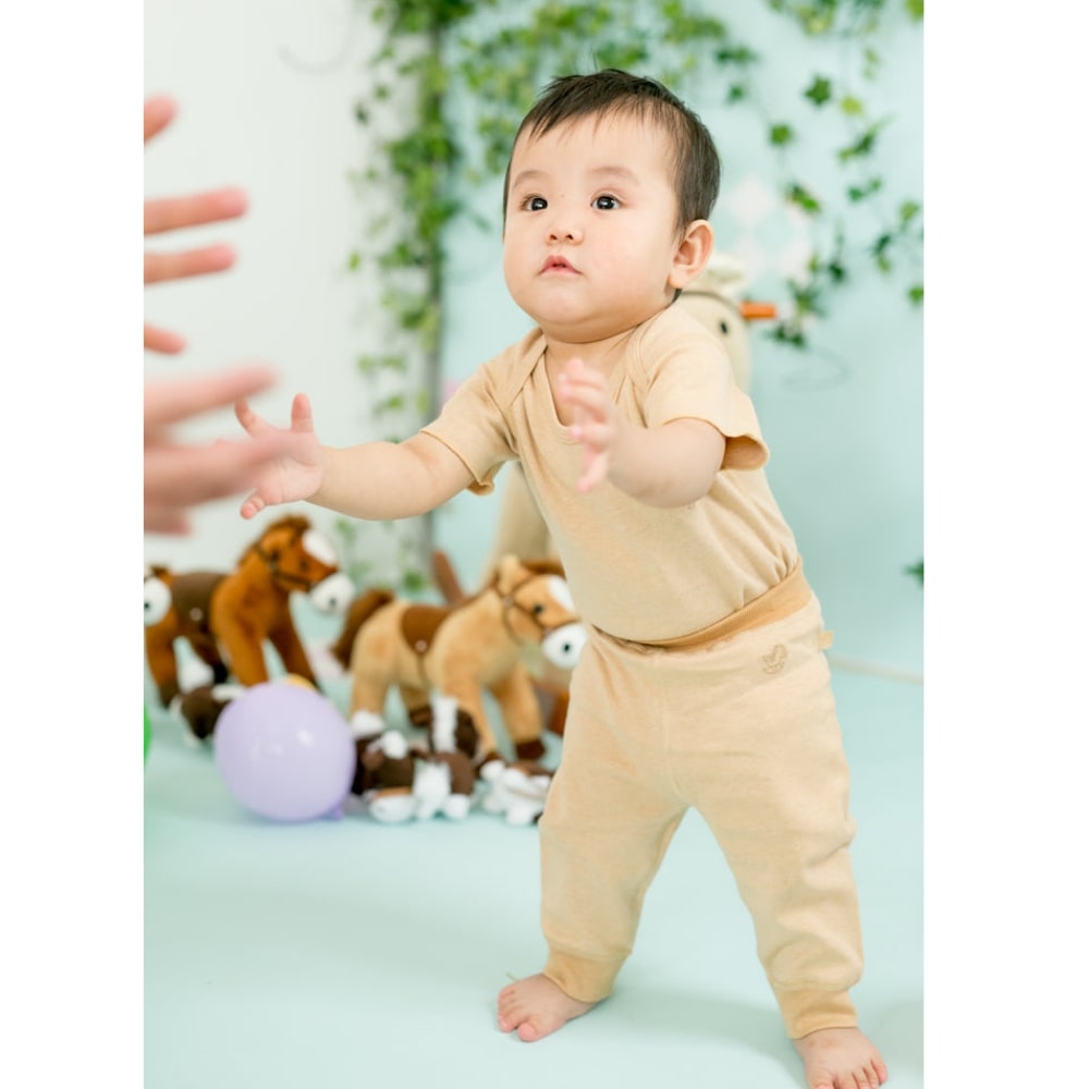 Baby Piper Long Pants 100% Organic Cotton Dye Free (1120) Brown