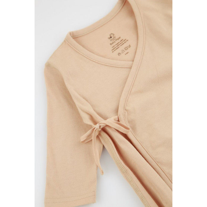 Baby Piper Sleeping Bag / Sleeping Dress 100% Dye-free Organic Cotton For Newborn To 6 Months (1128) Brown