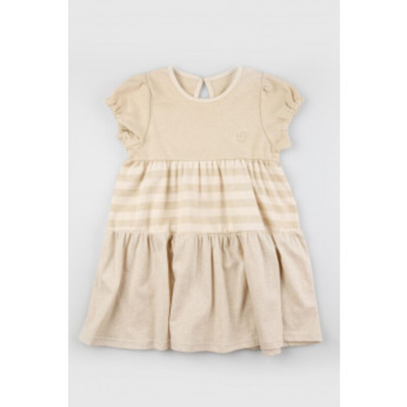 Baby Piper Round Neck Short Sleeve Dress 100% Organic Cotton Dye-Free (1132) Green