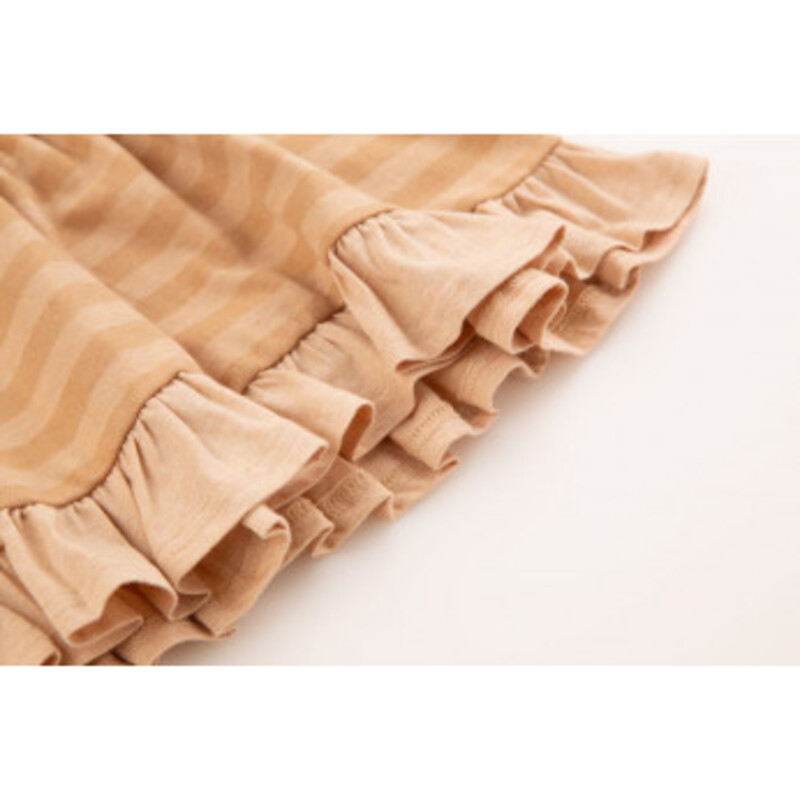 Baby Piper Sleeveless Collar Dress 100% Organic Cotton Dye-Free (1140) Brown