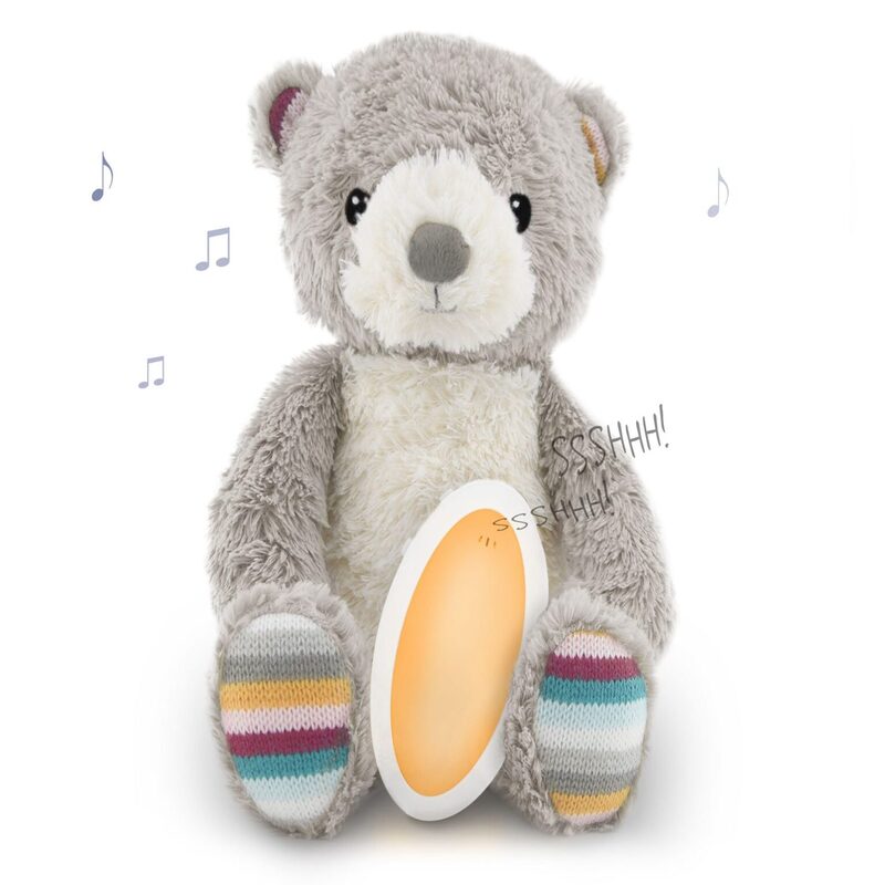 Zazu Sound Soother Soft Toy With Nightlight, 6 Melodies, Voice Recording And Cry Sensor - Bruno The Bear