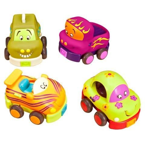 B.Toys Wheeee-ls Soft Cars Pull Back Vehicles Set