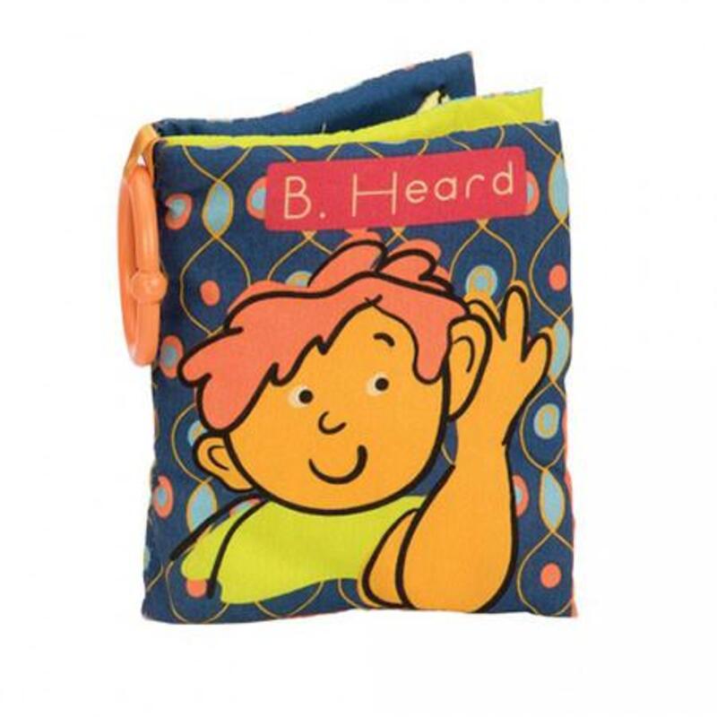 B.Toys Peek-A-Books Baby First Soft Book With Stimulating Colors And Touch-feel Textures