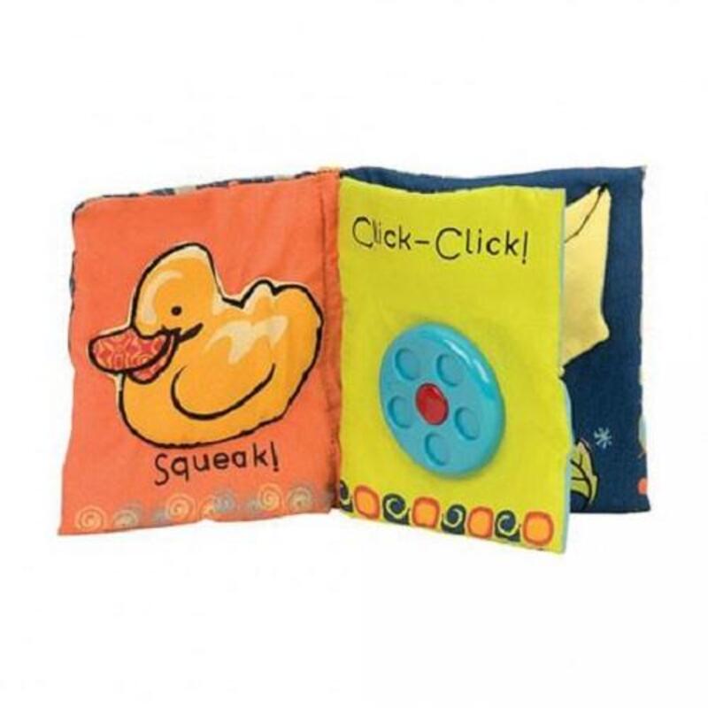 B.Toys Peek-A-Books Baby First Soft Book With Stimulating Colors And Touch-feel Textures