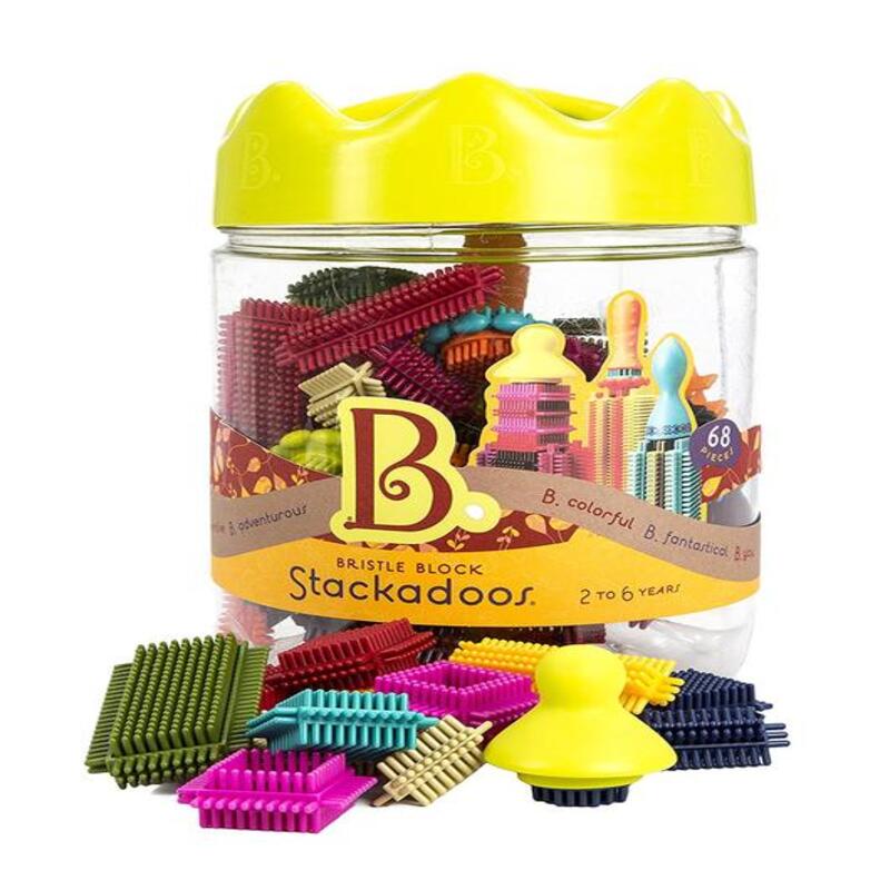 B.Toys Bristle Block Stackadoos 68pieces STEM Toy Set