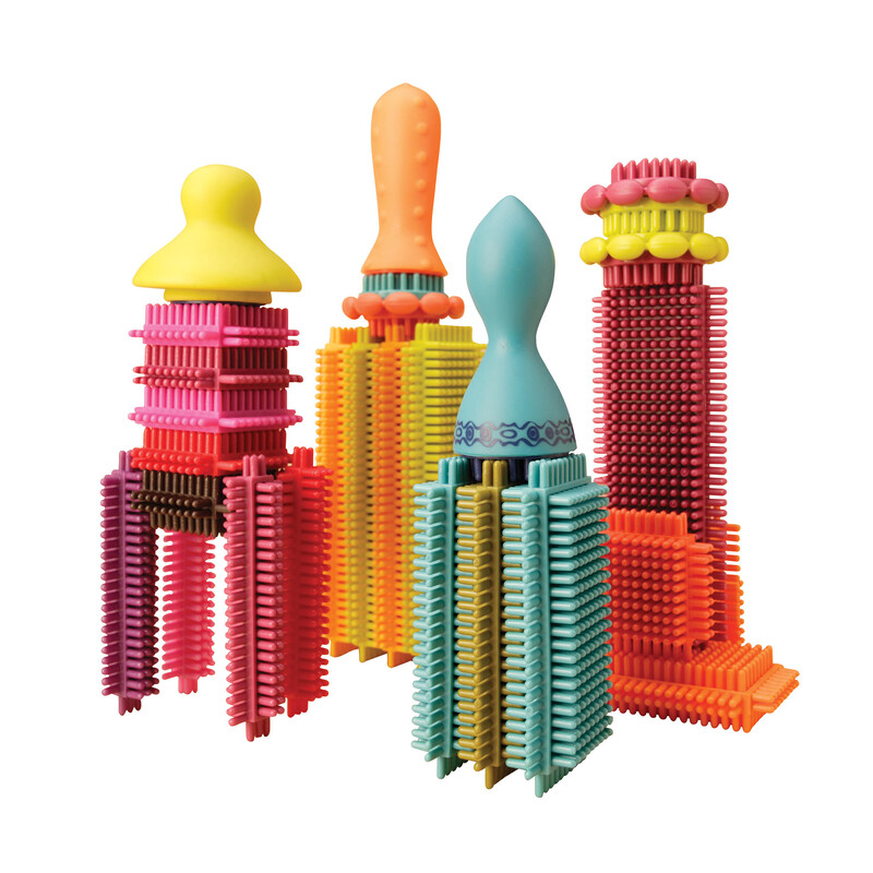 B.Toys Bristle Block Stackadoos 68pieces STEM Toy Set