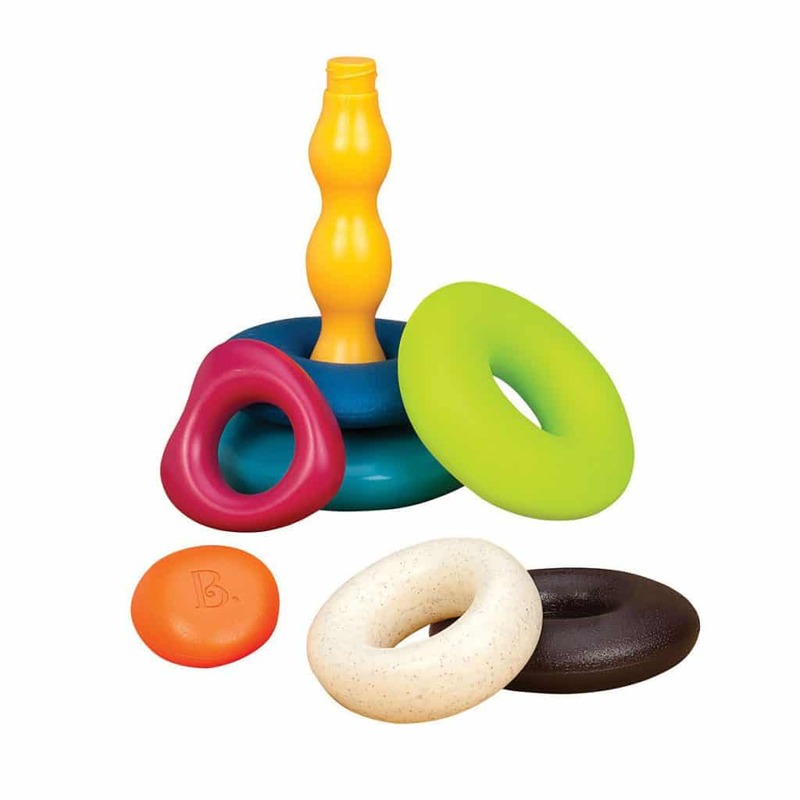 B.Toys Skipping Stones Stacking Rings With Different Texture & Colors