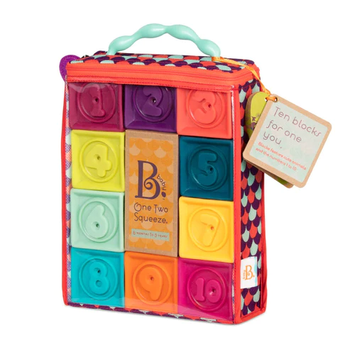 B.Toys One Two Squeeze - Soft Blocks