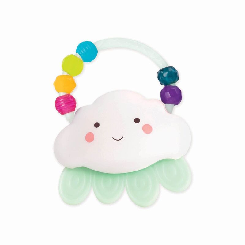 B.Toys Rain Glow Squeeze, Light-Up Cloud Rattle & Teether