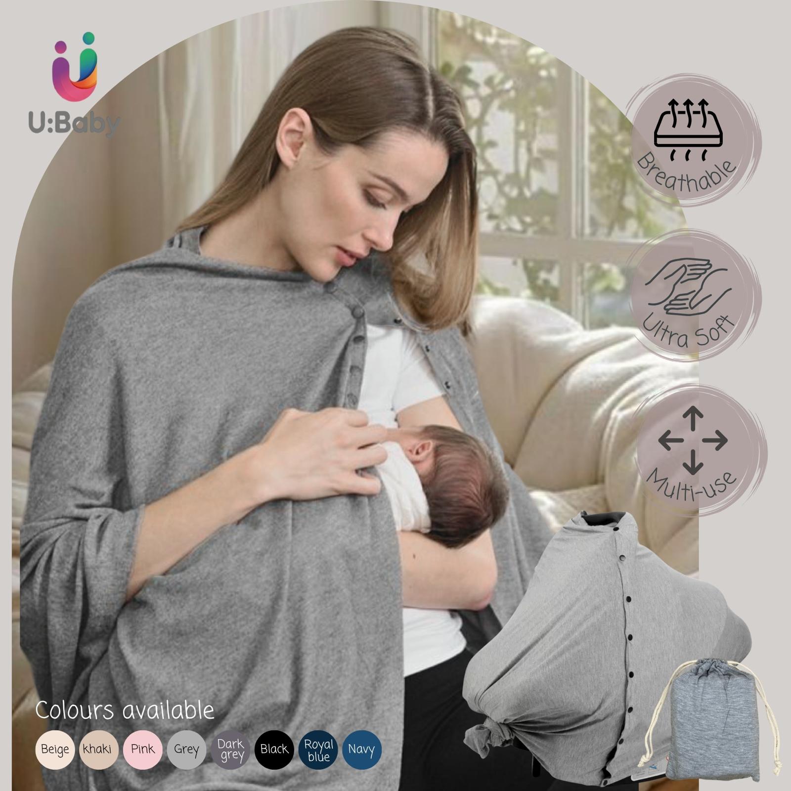 U:Baby Baby Bliss Modal Comfort Nursing Cover With Pouch