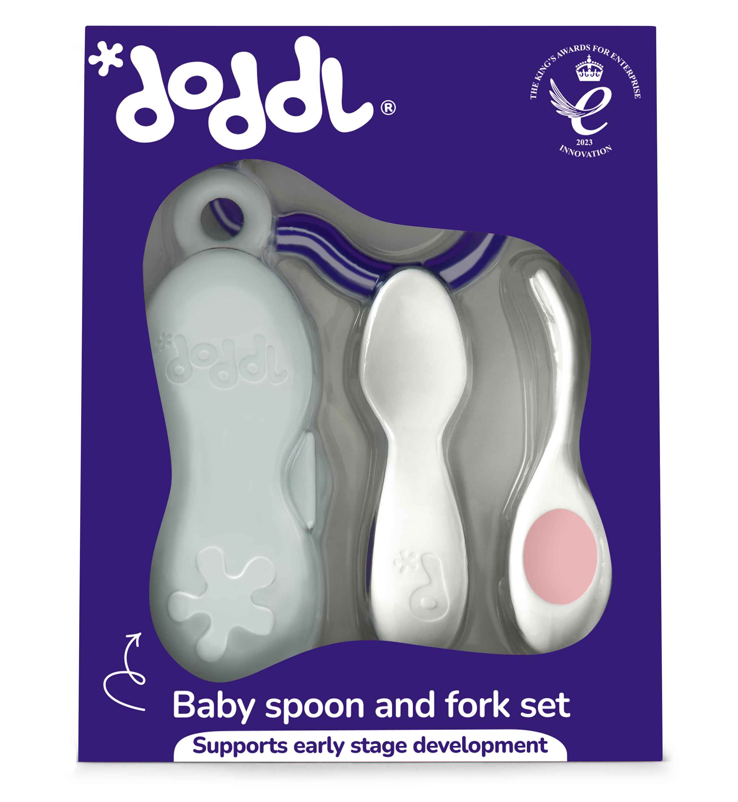 Doddl Baby Spoon And Fork Set With Case