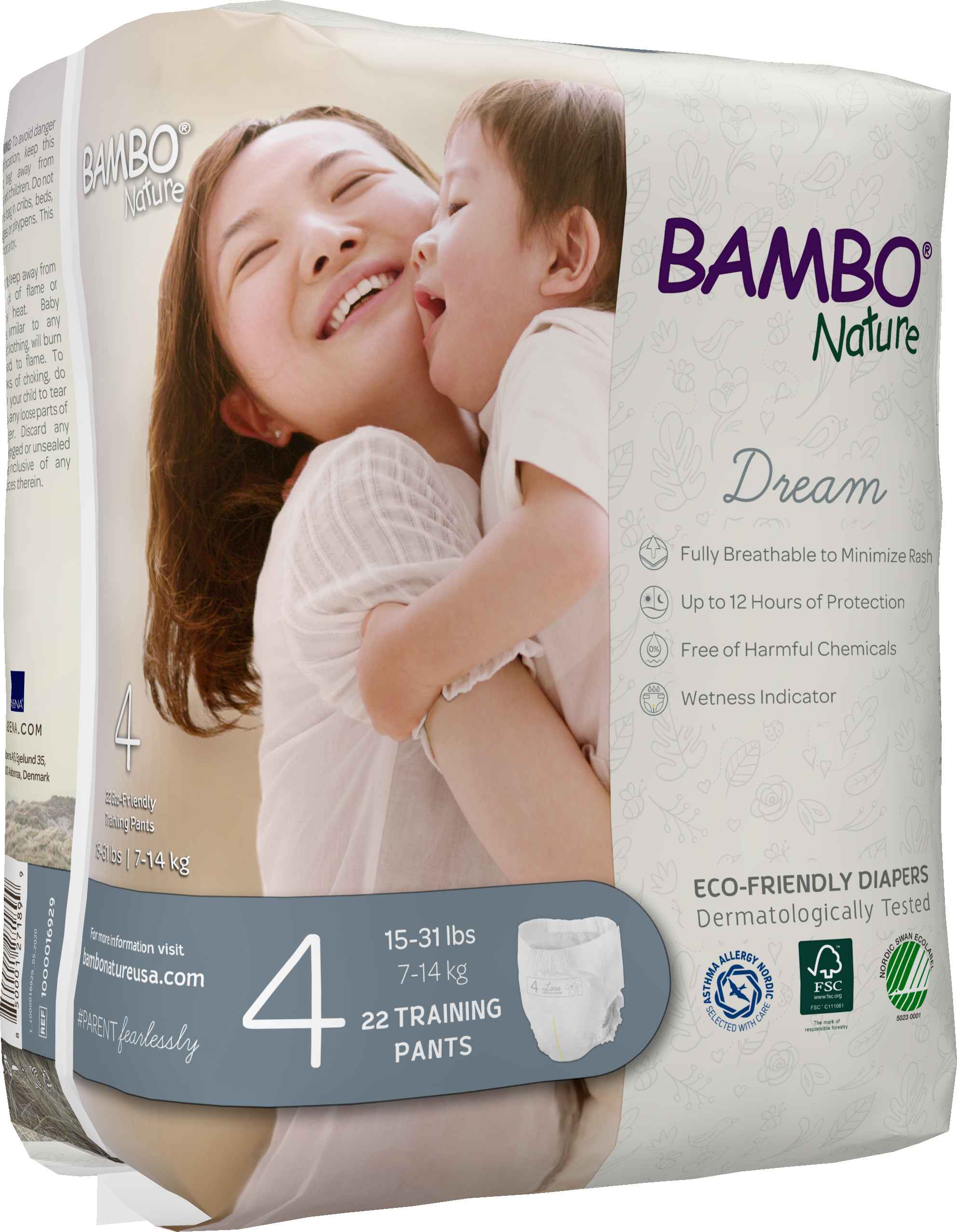Bambo Nature Dream Baby Training Pants Size 4 / 7-14 Kg (22/pk)