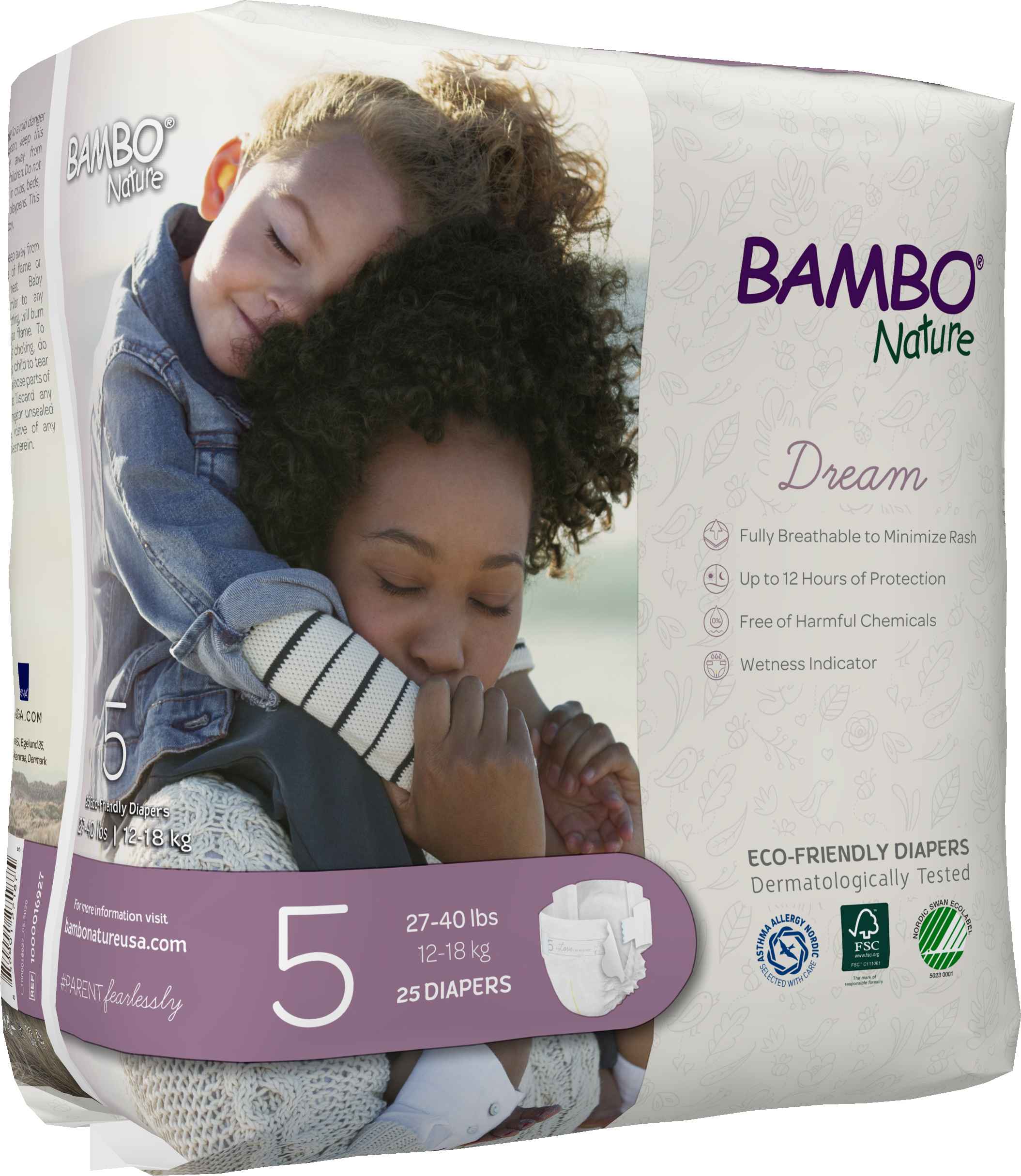 Bambo Nature Dream Baby Diaper Size 5 / 12-18 Kg (25/pk)