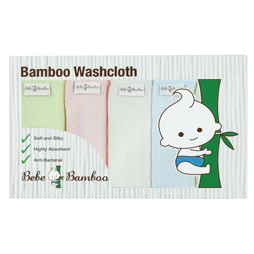 Bebe Bamboo 100% Bamboo Washcloth 5pcs (Box Of 2)