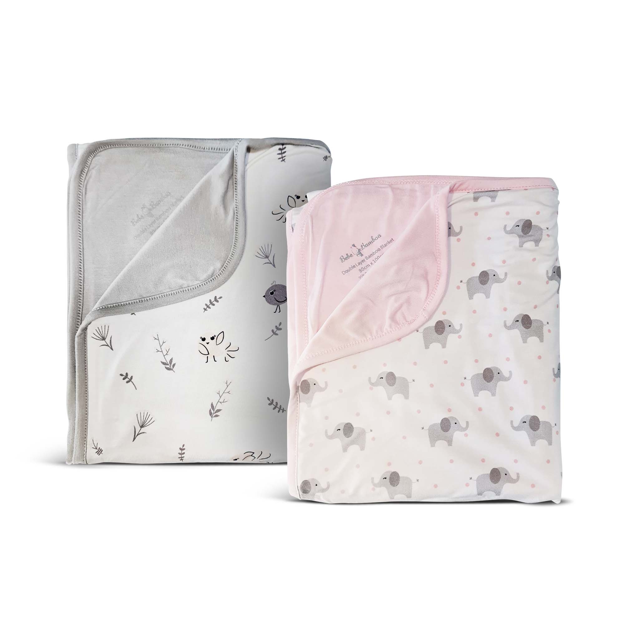 (Bundle Of 2) Bebe Bamboo Double Layer Bamboo Blanket