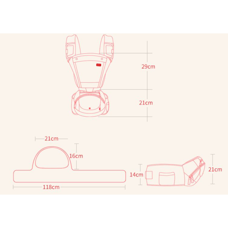 Bebear Foldable Aluminium Hipseat Baby Carrier - Air Comfort Classic
