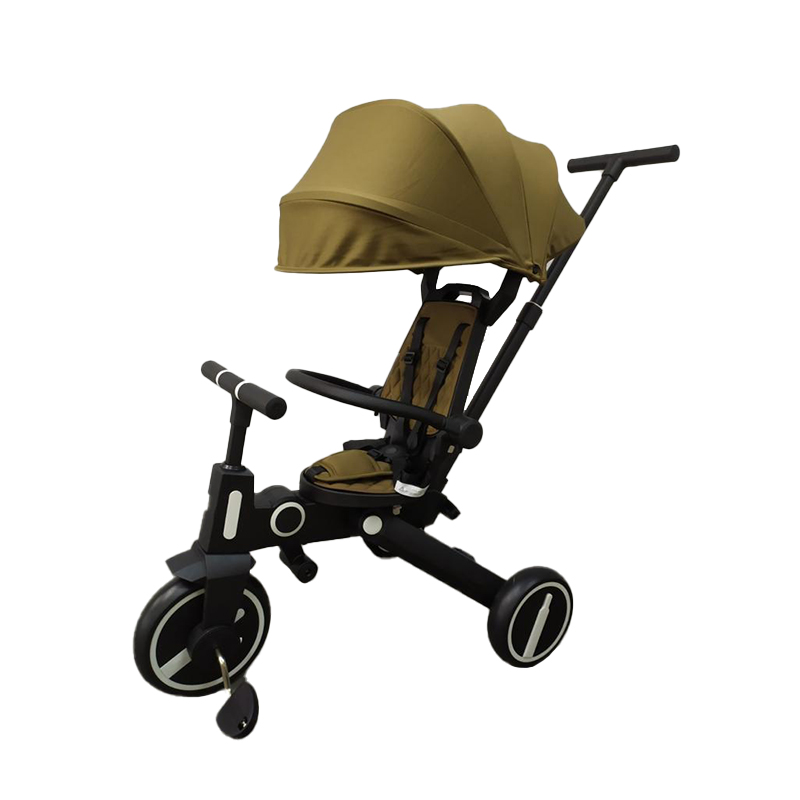 Bebelux 7-in-1 Premium Wide Canopy Foldable Tricycle