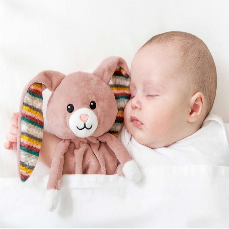 Zazu Comforter Soft Toy With Cry Sensor, Heartbeat Sound And Melodies - Becky The Bunny