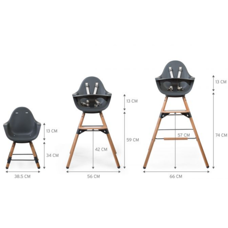 Childhome Evolu One.80° High Chair + FREE GIFT