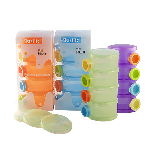 Basilic Milk Powder Stacker W/3 Cover - Yellow