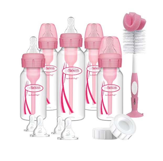 Dr Brown's Anti-Colic Options+ Narrow Neck Baby Milk Bottle Gift Set